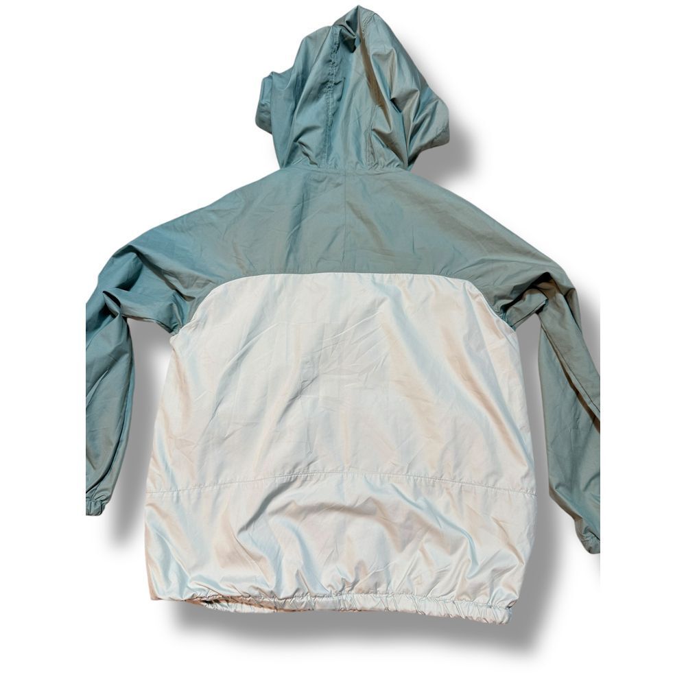 Cheek Kids Windbreaker Jacket Two-Tone Hooded Lightweight Rain Coat Size 120 5/6 - Picture 7 of 9